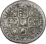 1728 Sixpence - George II British Silver Coin