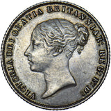1859 Sixpence - Victoria British Silver Coin - Very Nice
