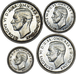 1937 Maundy Set - George VI British Silver Coins - Superb