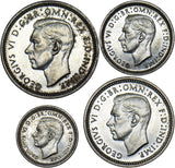 1937 Maundy Set - George VI British Silver Coins - Superb