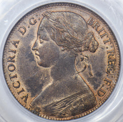 1861 Penny (CGS EF 60) - Victoria British Bronze Coin - Very Nice