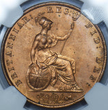 1841 Halfpenny (NGC MS64) - Victoria British Copper Coin - Superb