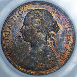 1890 Halfpenny (CGS UNC 82) - Victoria British Bronze Coin - Superb