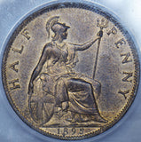 1895 Halfpenny (CGS UNC 82) - Victoria British Bronze Coin - Superb