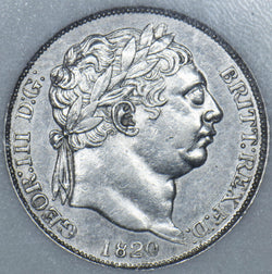 1820 Sixpence (NNC AU55) - George III British Silver Coin - Very Nice