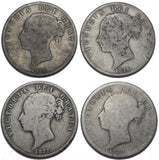 1874 - 1881 Halfcrowns Lot (4 Coins) - Victoria Young Head British Silver Coins