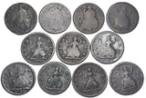 1694 - 1773 Farthings Lot (11 Coins) - British Copper Coins - All Different