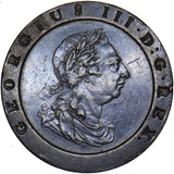 1797 Twopence - George III British Copper Coin - Nice