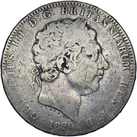 1820 LX Crown - George III British Silver Coin