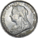 1897 LXI Crown - Victoria British Silver Coin - Very Nice