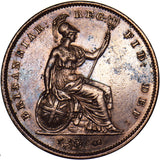 1841 Penny (Colon After REG) - Victoria British Copper Coin - Very Nice