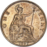 1897 Penny - Victoria British Bronze Coin - Very Nice