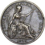 1826 Farthing - George IV British Copper Coin - Nice