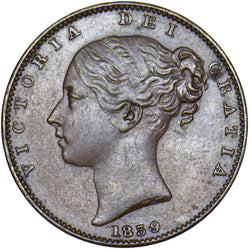 1839 Farthing - Victoria British Copper Coin - Nice