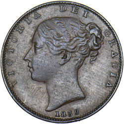 1839 Farthing - Victoria British Copper Coin - Nice