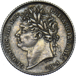 1825 Sixpence - George IV British Silver Coin - Very Nice