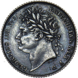 1825 Sixpence - George IV British Silver Coin - Very Nice