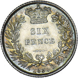 1839 Sixpence - Victoria British Silver Coin - Very Nice