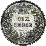 1866 Sixpence (Die no. 19) - Victoria British Silver Coin - Very Nice