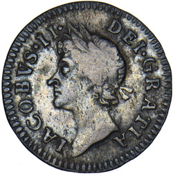 1687 Maundy Fourpence (7 Over 6) - James II British Silver Coin - Nice