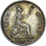 1836 Groat (Fourpence) - William IV British Silver Coin - Superb