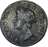 1687 Threepence - James II British Silver Coin - Nice