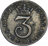 1746 Threepence (6 Over 3) - George II British Silver Coin - Nice