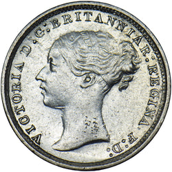 1871 Threepence - Victoria British Silver Coin - Nice