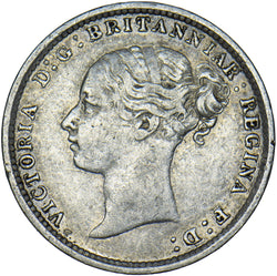 1885 Threepence - Victoria British Silver Coin - Nice
