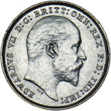 1905 Threepence - Edward VII British Silver Coin - Very Nice