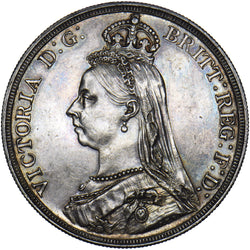 1887 Crown - Victoria British Silver Coin - Superb