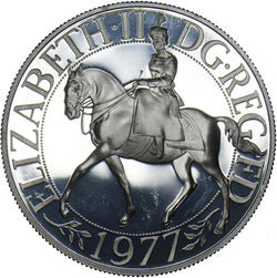 1977 Proof Crown - Elizabeth II British Silver Coin - Superb