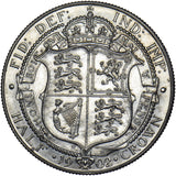 1902 Matt Proof Halfcrown - Edward VII British Silver Coin - Very Nice