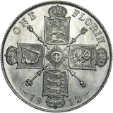 1912 Florin - George V British Silver Coin - Very Nice