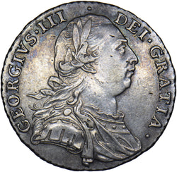 1787 Shilling - George III British Silver Coin - Nice