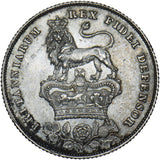 1825 Shilling - George IV British Silver Coin - Superb