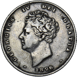 1826 Shilling - George IV British Silver Coin - Nice