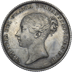 1838 Shilling - Victoria British Silver Coin - Very Nice