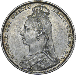 1890 Shilling - Victoria British Silver Coin - Nice