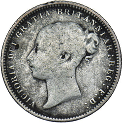 1868 Sixpence - Victoria British Silver Coin