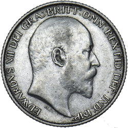 1907 Sixpence - Edward VII British Silver Coin - Nice