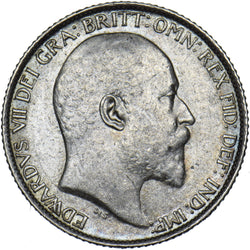 1907 Sixpence - Edward VII British Silver Coin - Very Nice
