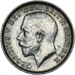 1915 Sixpence - George V British Silver Coin - Very Nice