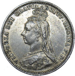 1887 Threepence - Victoria British Silver Coin - Nice