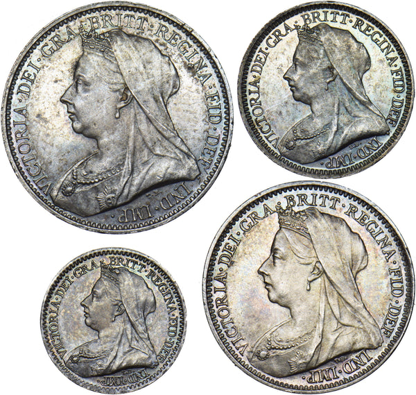 1894 Maundy Set - Victoria British Silver Coins - Superb