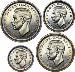 1937 Proof Maundy Set - George VI British Silver Coins - Superb