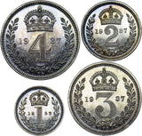 1937 Proof Maundy Set - George VI British Silver Coins - Superb