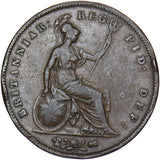 1848 Penny (8 Over 6) - Victoria British Copper Coin