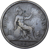 1863 Penny (Open 3) - Victoria British Bronze Coin