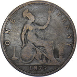 1879 Penny (F98, Narrow Date) - Victoria British Bronze Coin